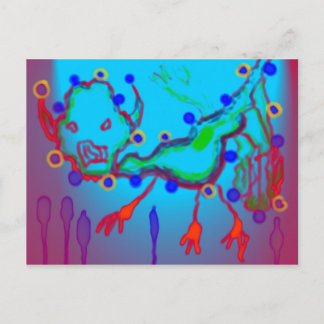 Hålla ögonen på för Tengu ande Vykort