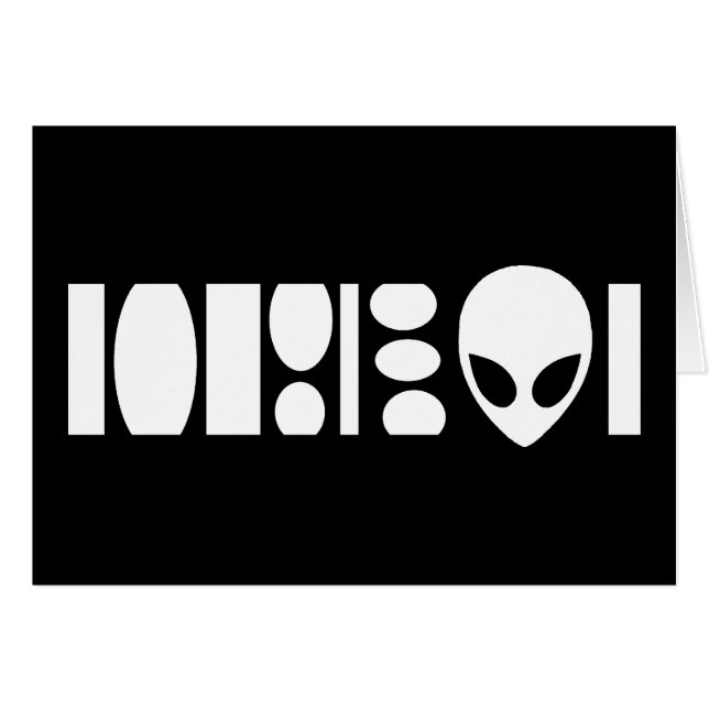hålla ögonen på för utomjordingar! hälsningskort (Framsidan Horizontal)