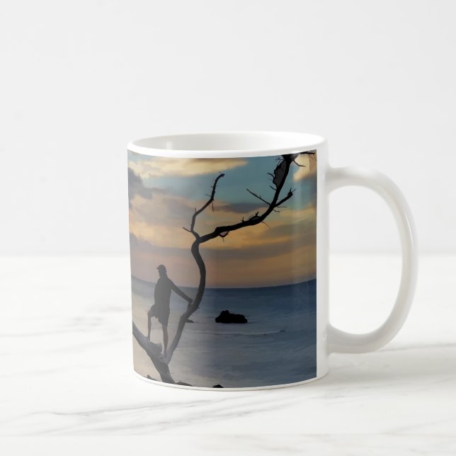 Hålla ögonen på solnedgången kaffemugg (Höger)