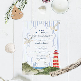 Hallå Petit Marin Faire-Part Baby Shower Nautisk Inbjudningar