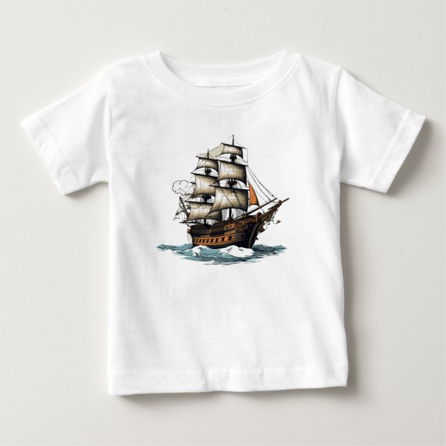Hallå! Piratskeppet 8-årsdag T Shirt (Framsida)