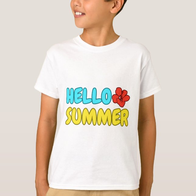 Hallå Sommar Barn T-Shirt (Framsida)