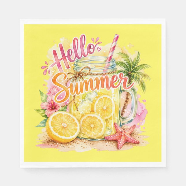 "Hallå sommar" papper Pappersservett (Framsidan)