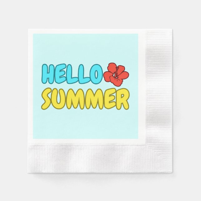 Hallå sommarpappersservetter pappersservett (Framsidan)