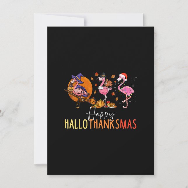 Hallå TackMas Flamingo Trollkarlshatt Turkiet Xmas Inbjudningar (Framsida)