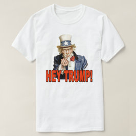 Hallå Trump! Farbror Sam med långfinger Anti Trump T-shirt