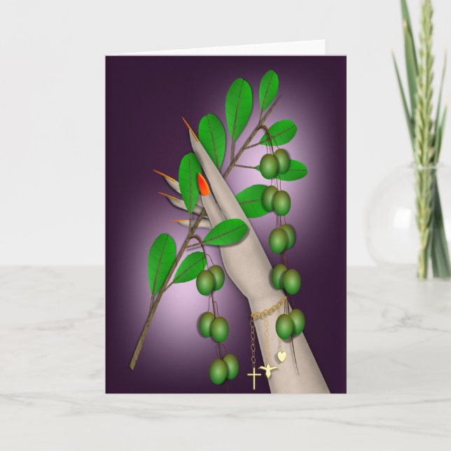 HÅLLA UT EN OLIVE GREN KORT (Framsida)