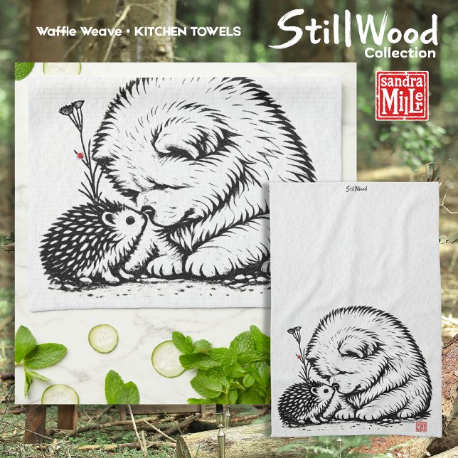 HALLÅ VÄN • StillWood • Chow & Igelkott Kökshandduk (Skapare uppladdad)