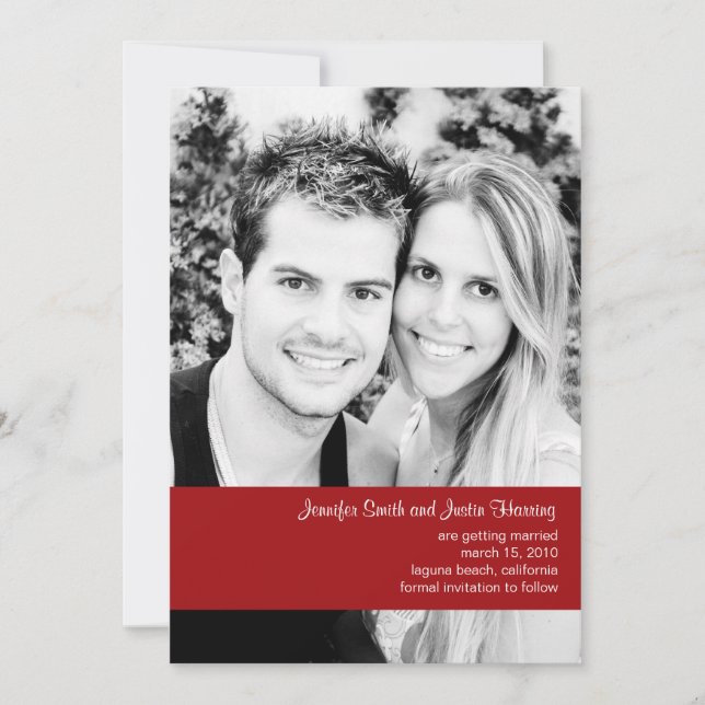 Hallåbild för hallon - Spara datumet Inbjudningar (Framsida)