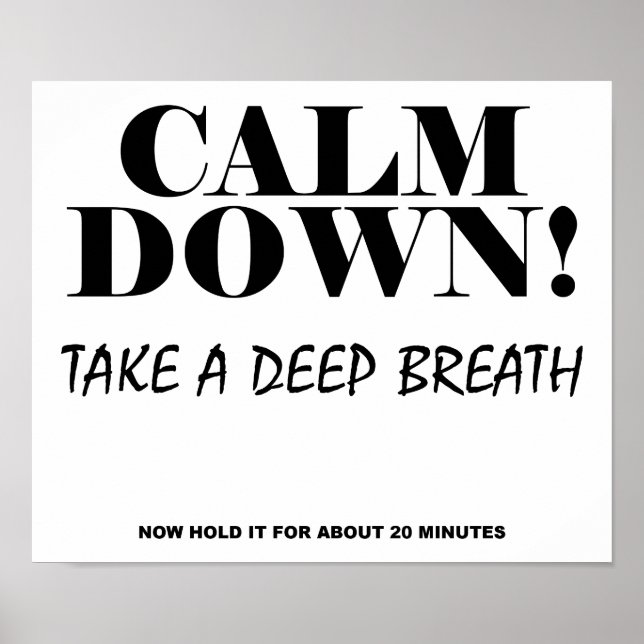 Hållande andedräkt Funny Poster (Framsidan)