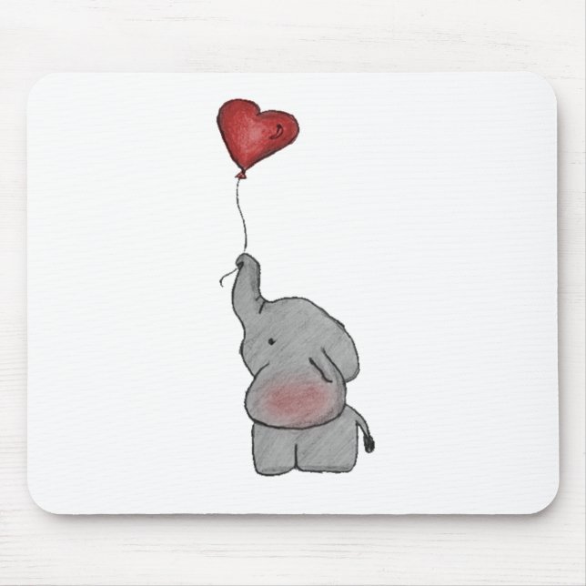 Hållande ballong för elefant musmatta (Framsidan)