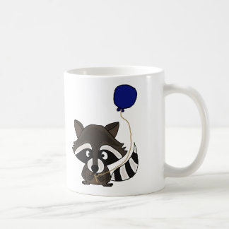 Hållande ballong för rolig Raccoon Kaffemugg