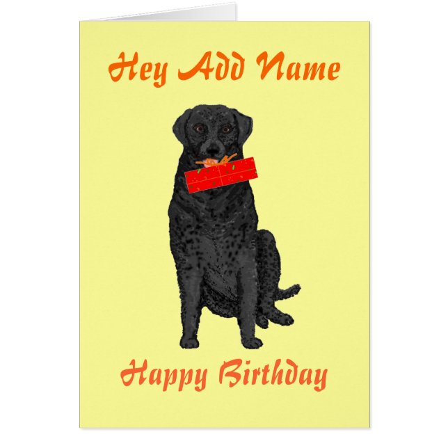 Hållande födelsedaggåva för hund hälsningskort (Framsidan)