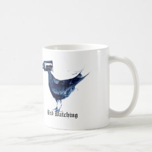 Hållande ögonen på kaffekopp för fågel