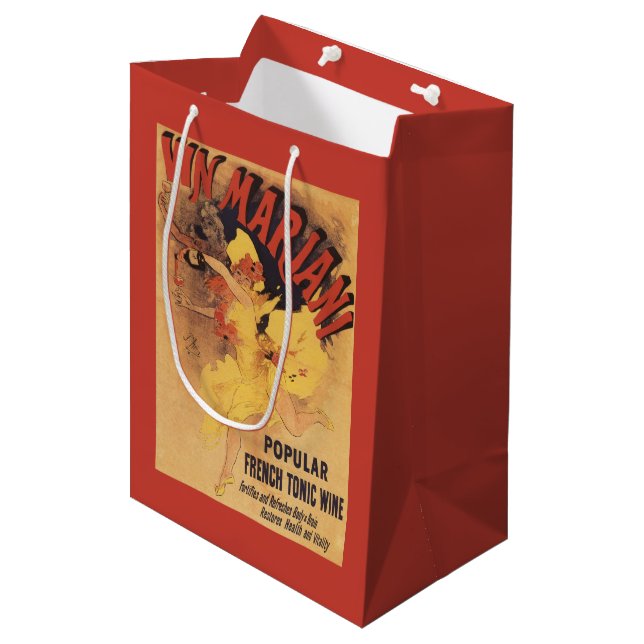 Hällande vin för Vin Mariani dansflicka (Framsidan Vinklad)