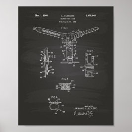 Hållare för en Gun 1960 Patent Art - Blåkopia Poster