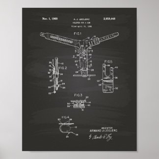 Hållare för en Gun 1960 Patent Art - Blåkopia Poster
