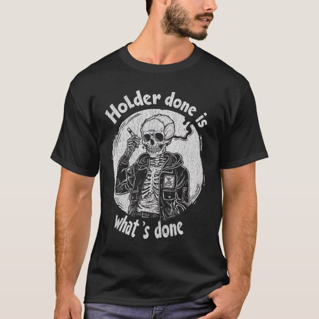 hållare gjort rolig skelett T-Shirt (Framsida)
