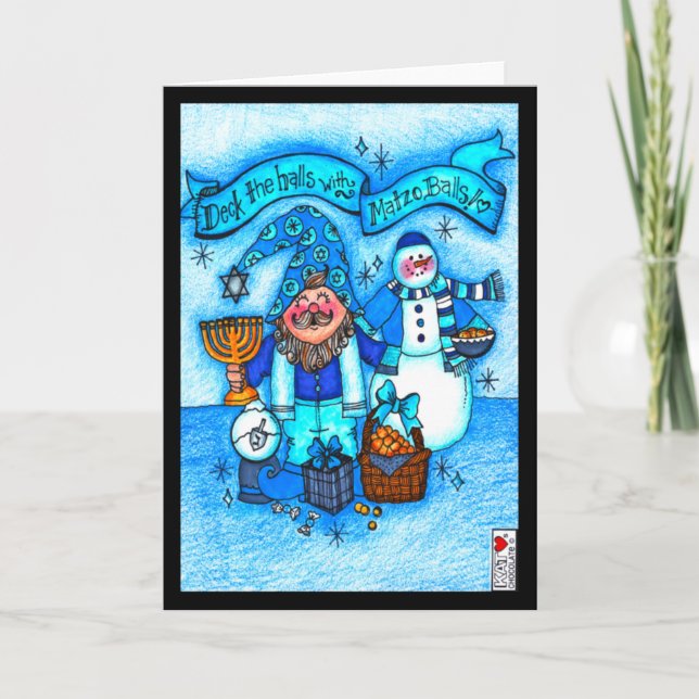 Hallarna med Matzo Bollar Card Kort (Framsida)