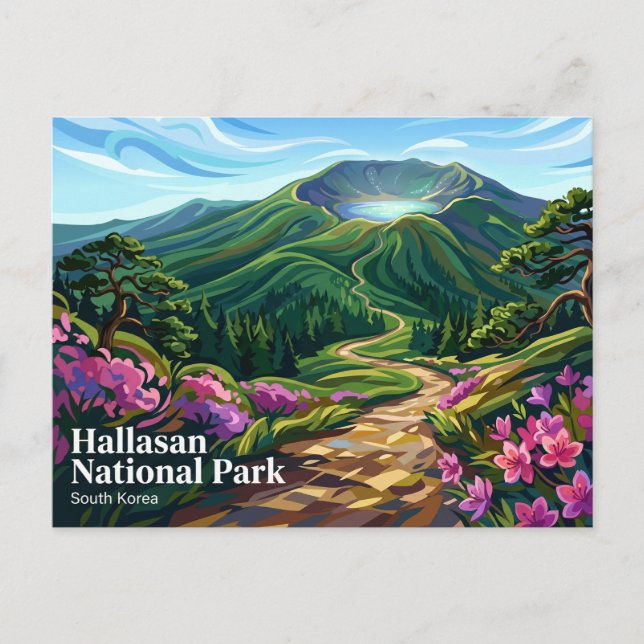 Hallasan nationalpark Sydkorea Vykort (Framsida)