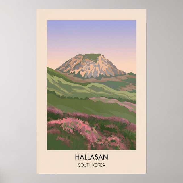 Hallasan Sydkorea Reseskylt Poster (Framsidan)
