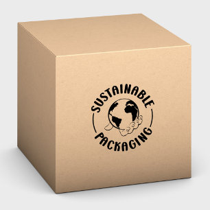 Hållbar förpackning, jordvänlig. stämpel