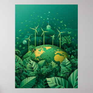 Hållbar framtid: Poste för förnybara energikällor Poster