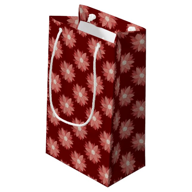 Hållbar lyx Maroon Poinsettia Helgdag (Baksidan Vinklad)