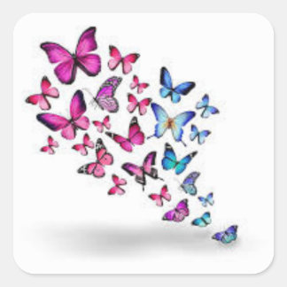 Hållbar och vädersäker fyrkantigt klistermärke