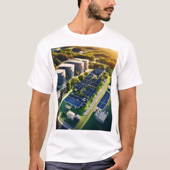 Hållbar solenergianläggning t shirt (Framsida)