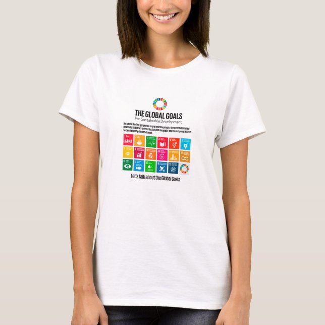 Hållbara utvecklingsmål 2030: FN:s agenda T Shirt (Framsida)
