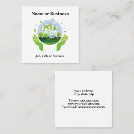 Hållbarhet Fyrkantigt Visitkort
