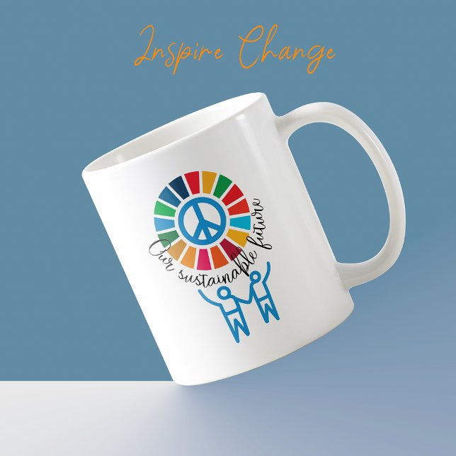 Hållbarhetsmål EcoFriendly Motivational Gift Kaffemugg (Sustainability Global Goals Eco-Friendly Motivational Gift Renewable Energy-Sustainable living gift)