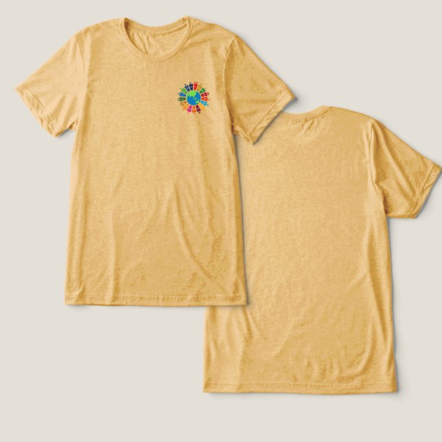 Hållbarhetsmål för advokater, vardagseffekt t shirt (Design fram och bak)