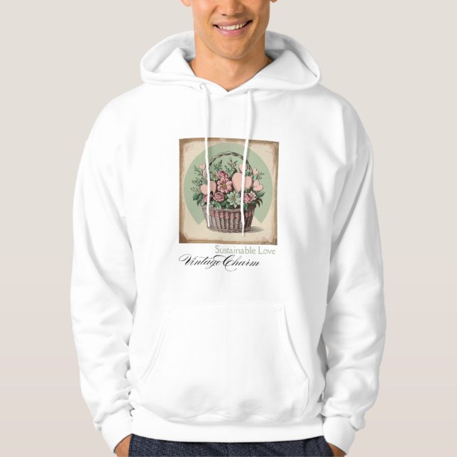 Hållbart Kärlek, Vintage Charm Hoodie (Framsida)