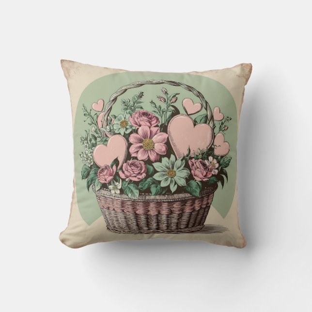 Hållbart Kärlek, Vintage Charm Kudde (Framsida)
