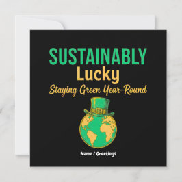 Hållbart Lucky Earth Miljövänlig Grön Livsstil Inbjudningar
