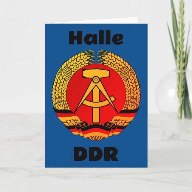 Halle, Deutsche Demokratische Republik - DDR Tack Kort (Framsida)
