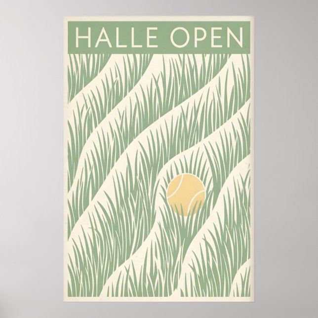 Halle Open Tennis Tryck Sportig Gräsplan Konst (Framsidan)
