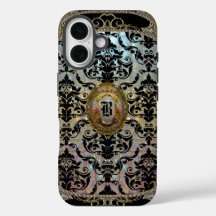 Halleesham Elegant Damask Monogram