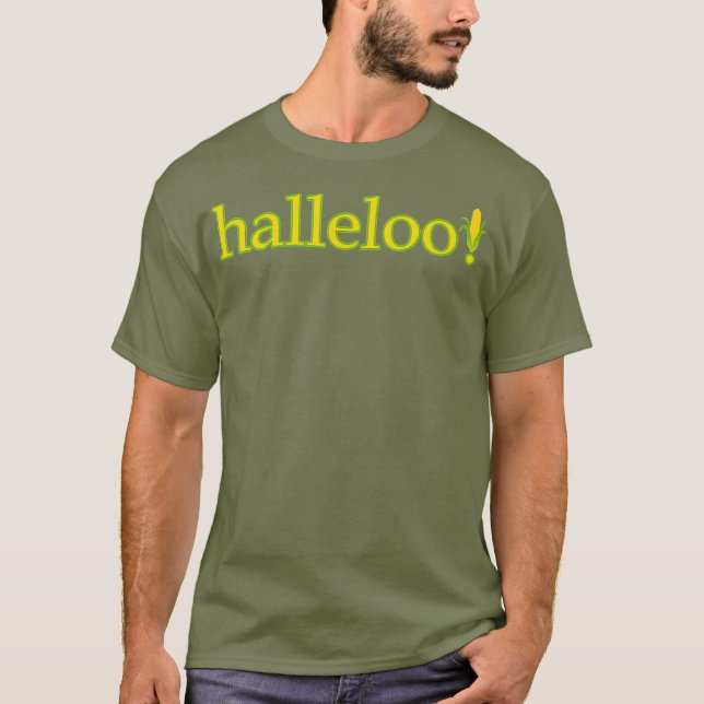 Halleloo Maj Queen - Funny Drag Queen T Shirt (Framsida)