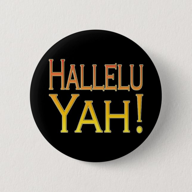 Hallelu Yah! (guld) Knapp (Framsida)