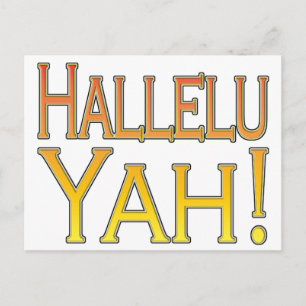 Hallelu Yah! (guld) Vykort