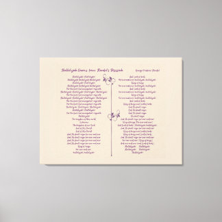 Hallelujah Chorus  Handel's Messiah purple text Canvastryck