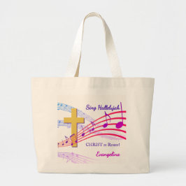 HALLELUJAH CHRIST IS RISEN Custom Christian Easter Jumbo Tygkasse