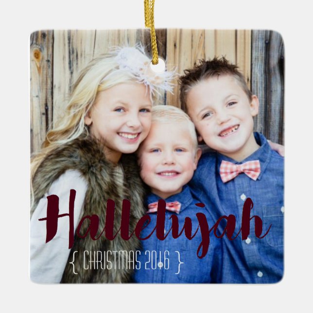 Hallelujah-julfoto Ornament (Framsida)