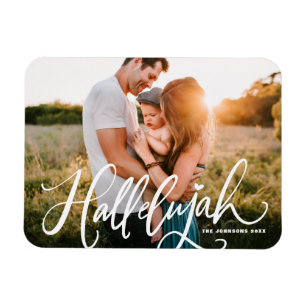 Hallelujah Modern Calligraphy-julfoto Magnet
