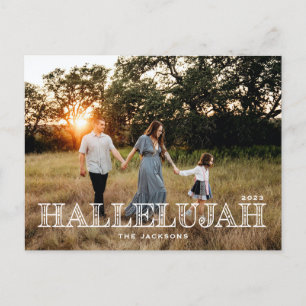 Hallelujah Religiös jul Helg Vykort