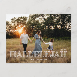 Hallelujah Religiös jul Helg Vykort