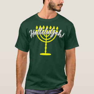 HalleluYah Hebrew Menorah Torah YHWH T Shirt